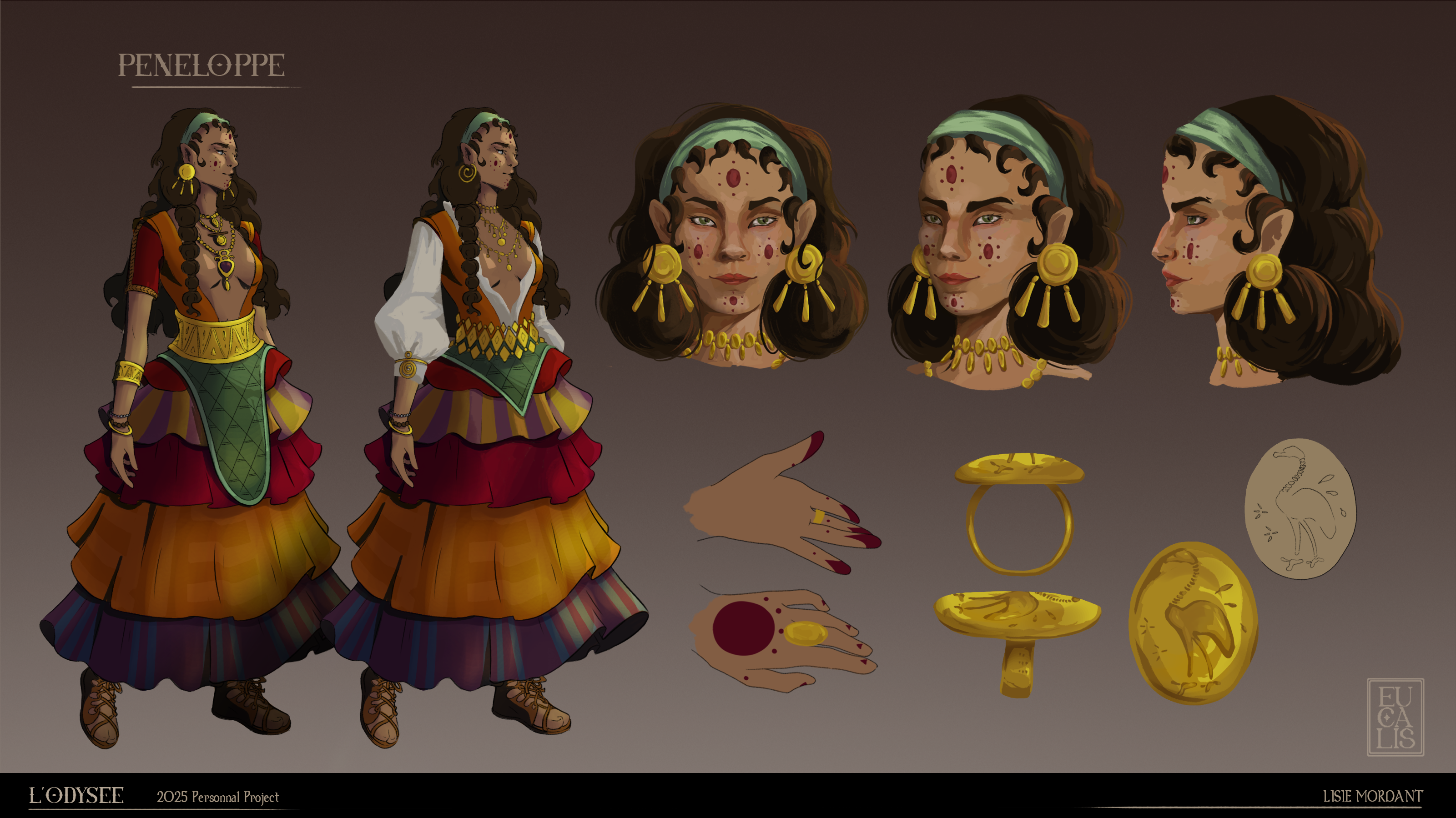 Chara Design inspired by Greek mythology, specifically Peneloppe