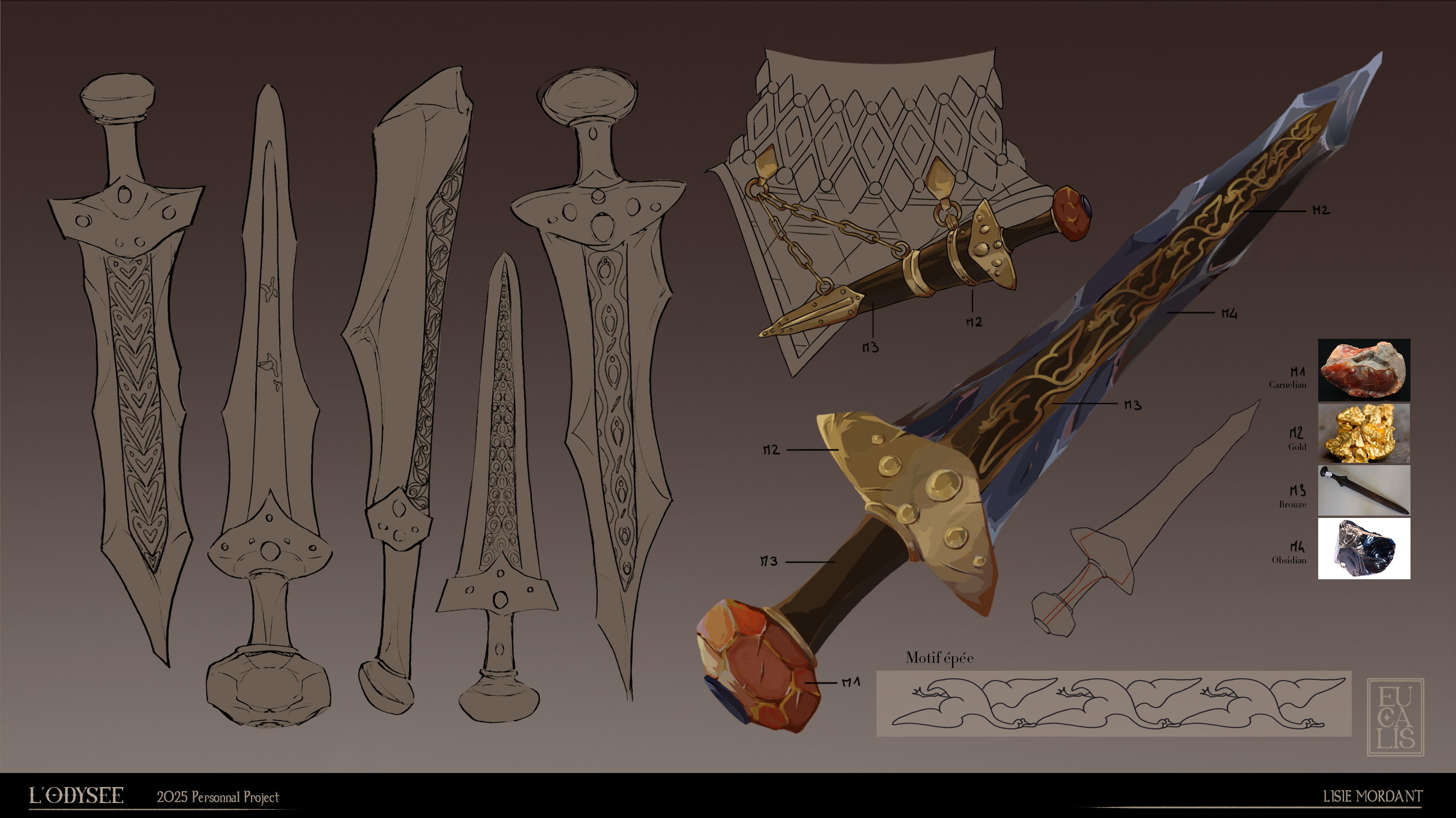 Props Design of a dagger belonging to Peneloppe
